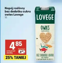 Delikatesy Centrum Napój roślinny owsiany Lovege bez dodatku cukru oferta