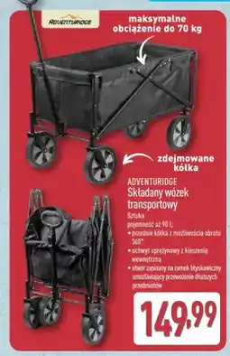 ALDI Składany wózek transportowy ADVENTURIDGE oferta
