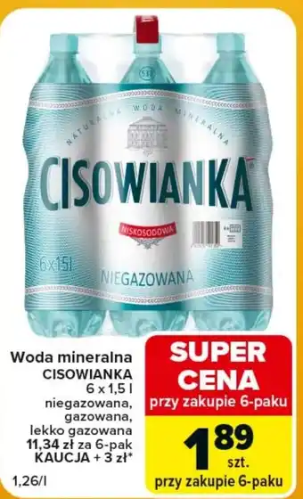 Woda niegazowana Cisowianka