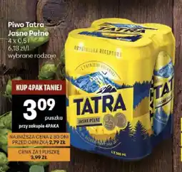 Delikatesy Centrum Piwo Tatra Jasne Pełne 4-pak oferta