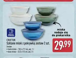 ALDI Szklane miski z pokrywką zestaw 2 szt. Crofton oferta