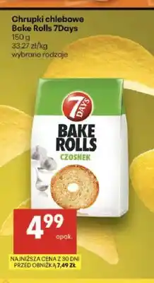 Delikatesy Centrum Chrupki chlebowe Bake Rolls Czosnek 7Days oferta