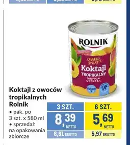 Makro Koktajl z owoców tropikalnych Rolnik oferta