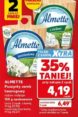Kaufland Almette Puszysty serek twarogowy oferta