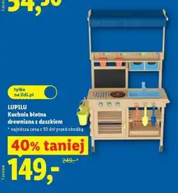 Lidl LUPILU Kuchnia błotna drewniana z daszkiem oferta