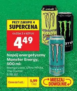 Biedronka Napój energetyczny Monster Energy, 500 ml oferta