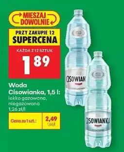 Biedronka WODA CISOWIANKA 1,5 L oferta