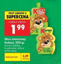 Biedronka Mus owocowy Kubuś, 100 g oferta