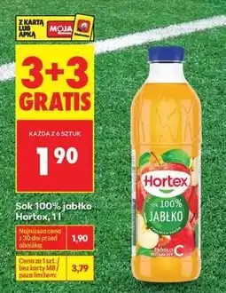 Biedronka Sok 100% jabłko Hortex, 1 l oferta