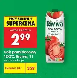 Biedronka Sok pomidorowy 100% Riviva, 1l oferta