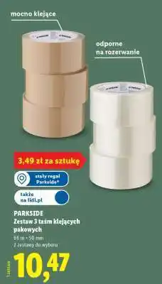 Lidl PARKSIDE Zestaw 3 taśm klejących pakowych oferta