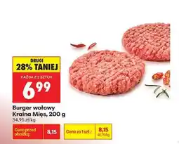 Biedronka Burger wołowy Kraina Mięs 200 g oferta