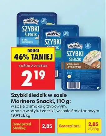 Biedronka Szybki śledzik w sosie Marinero Snack, 110 g oferta