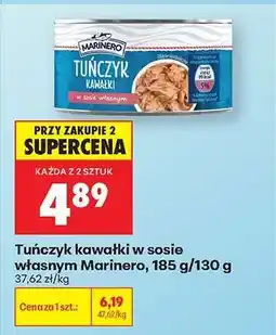 Biedronka Tuńczyk kawałki w sosie własnym Marinero, 185 g/130 g oferta
