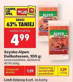 Biedronka Szynka Alpen Delikatessen, 100 g oferta