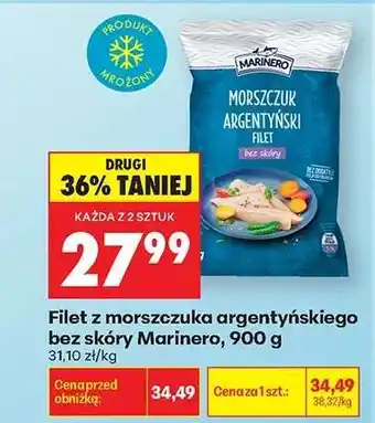 Biedronka Filet z morszczuka argentyńskiego bez skóry Marinero, 900 g oferta
