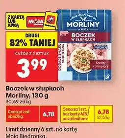 Biedronka Boczek w słupkach Morliny, 130 g oferta