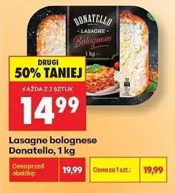 Biedronka Lasagne bolognese Donatello, 1 kg oferta