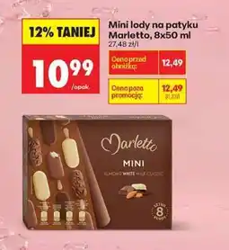 Biedronka Mini lody na patyku Marletto , 8x50 ml oferta