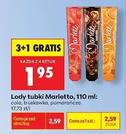 Biedronka Lody tubki Marletto, 110 ml oferta