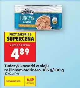 Biedronka Tuńczyk kawałki w oleju roślinnym Marinero, 185 g/130 g oferta