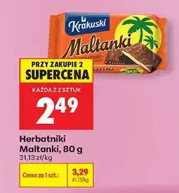 Biedronka Herbatniki Maltanki 80 g oferta