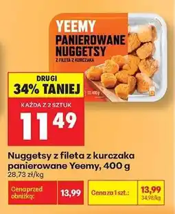 Biedronka Nuggetsy z fileta z kurczaka panierowane Yeemy, 400 g oferta