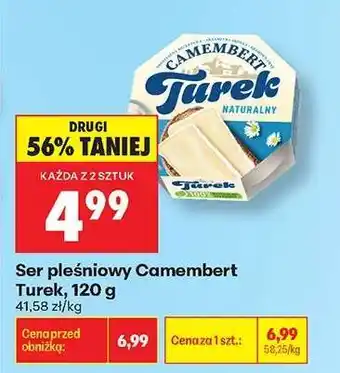 Biedronka Ser pleśniowy Camembert Turek, 120 g oferta