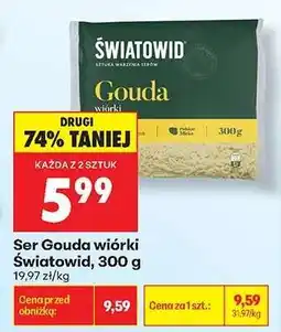 Biedronka Şer gouda wiórki światowid 300 g oferta