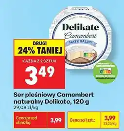 Biedronka Ser pleśniowy Camembert naturalny Delikate, 120 g oferta