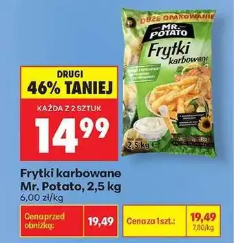 Biedronka Frytki karbowane Mr. Potato 2,5 kg oferta
