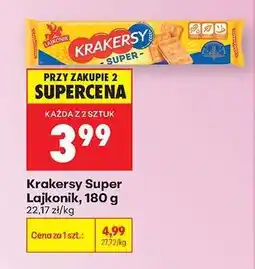 Biedronka Krakersy Super Lajkonik, 180 g oferta