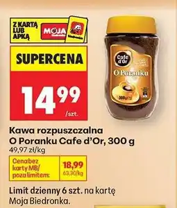 Biedronka Kawa rozpuszczalna O Poranku Cafe d'Or , 300 g oferta