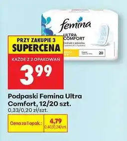 Biedronka Podpaski Femina Ultra Comfort, 12/20 szt oferta