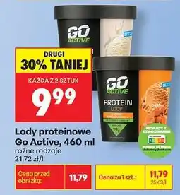 Biedronka Lody proteinowe Go Active, 460 ml oferta