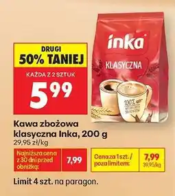 Biedronka Kawa zbożowa klasyczna Inka, 200 g oferta