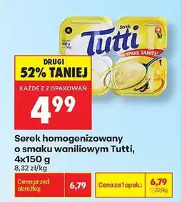 Biedronka Serek homogenizowany o smaku waniliowym Tutti 4x150 g oferta
