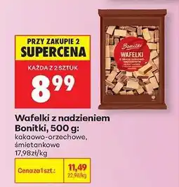 Biedronka Wafelki z nadzieniem Bonitki, 500 g oferta