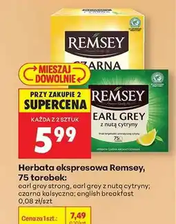 Biedronka Herbata ekspresowa Remsey 75 torebek oferta