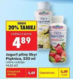 Biedronka Jogurt pitny Skyr Piątnica, 330 ml oferta