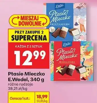 Biedronka PTASIE MLECZKO E.WEDEL, 340 G oferta
