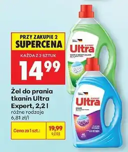 Biedronka Żel do prania tkanin Ultra Expert, 2,2 l oferta