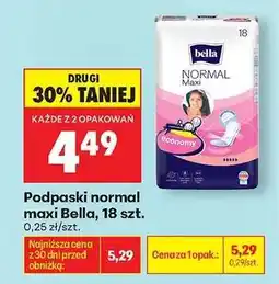 Biedronka Podpaski normal maxi Bella, 18 szt oferta
