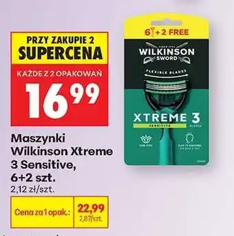 Biedronka Maszynki Wilkinson Xtreme 3 Sensitive, 6+2 szt oferta