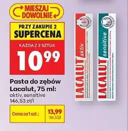 Biedronka Pasta do zębów Lacalut, 75 ml oferta