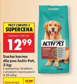 Biedronka Sucha karma dla psa Activ Pet 3 kg oferta