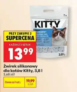Biedronka Żwirek silikonowy dla kotów Kitty, 3,8 l oferta