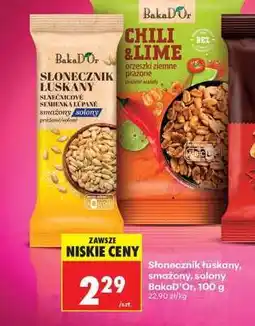 Biedronka Słonecznik łuskany, smażony, solony BakaD’Or, 100 g oferta