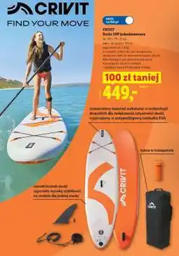 Lidl CRIVIT Deska SUP jednoosobowa oferta