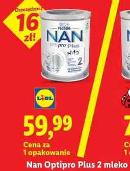 Lidl Nan Optipro Plus 2 mleko oferta